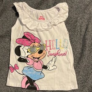 3T Minnie Mouse ruffled tank-top
